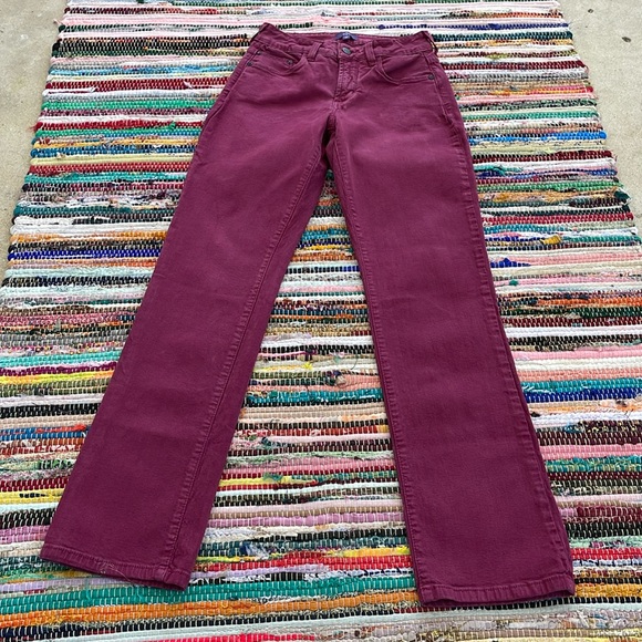 NYDJ Wine Straight Leg Jeans-#1874 - Picture 7 of 12